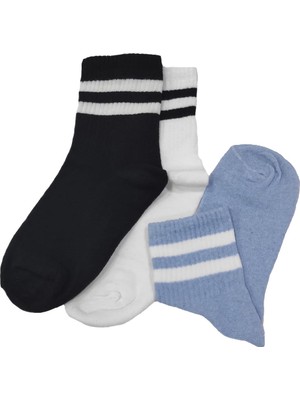 Kapar Yakamoz 3'lü Extra Rahat Unisex Spor Yarım Konç Kolej Çorap