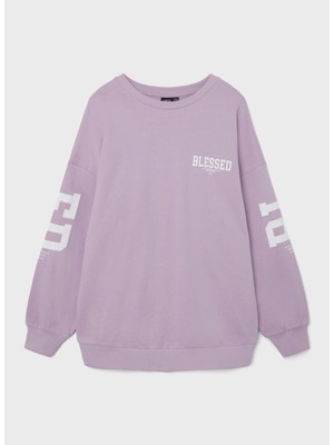 Lmtd Baskılı Kız Çocuk Pembe Sweatshirt Nlfnessed Ls L Sweat