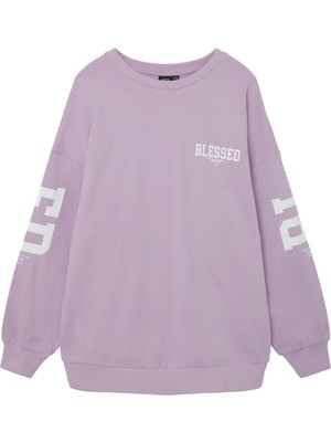 Lmtd Baskılı Kız Çocuk Pembe Sweatshirt Nlfnessed Ls L Sweat