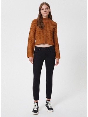 Lee Cooper Susie Yüksek Bel Normal Kesim Düz Paça Mavi Kadın Jean Pantolon