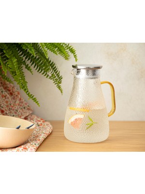 English Home Glow Şeffaf Borosilikat Cam Sürahi 1800 ml Şık Tasarım ve Modern Kullanım