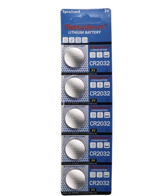 Mettzchrom Cr 2032 Pil Bios Para Baskül Tartı Pili 5 Adet  CR2032