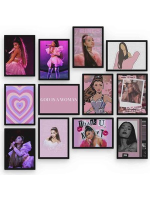 Astak Ariana Grande 12 Parça Mdf (Ahşap) Tablo Ofis Boyu 30 x 30 cm cm