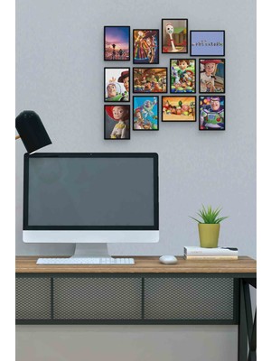 Hero Tasarım Toy Story 12 Parça Mdf (Ahşap) Tablo Ofis Boyu 30X30 cm