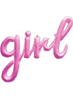Rönesans Parti Pembe "girl" Yazılı Folyo Balon 55X88 cm