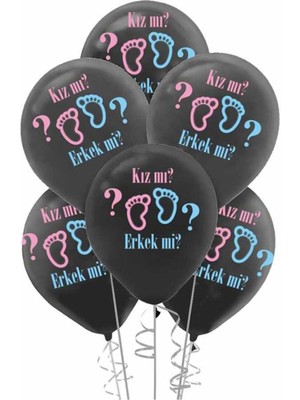Rönesans Parti Cinsiyet Partisi Baskılı Balon Kiz Mı Erkek Mi 15 Adet