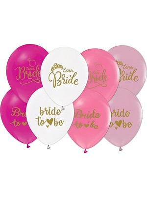 Rönesans Parti  Bride To Be Baskılı 12" Pastel Karışk Balon 10 Adet
