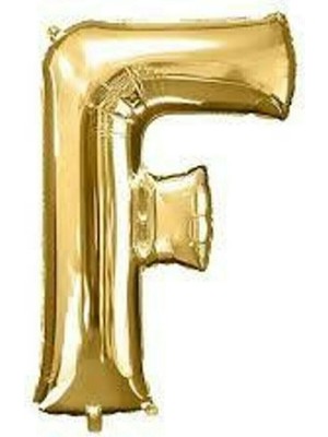 Rönesans Parti 16" Inç 40 cm Folyo Balon Gold Renk ''f'' Harfi