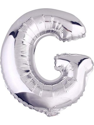 Rönesans Parti 16" Inç 40 cm Folyo Balon Gümüş Renk ''g'' Harfi