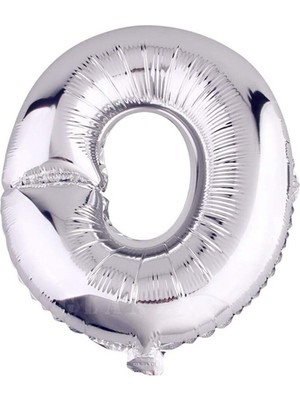 Rönesans Parti 16" Inç 40 cm Folyo Balon Gümüş Renk '' O '' Harfi