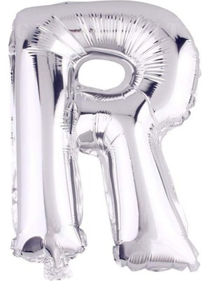 Rönesans Parti 16" Inç 40 cm Folyo Balon Gümüş Renk '' R '' Harfi