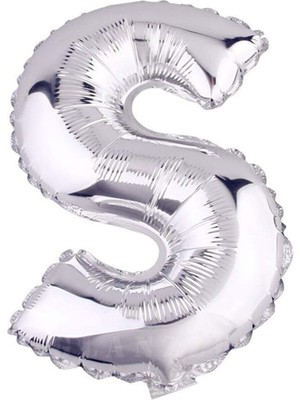 Rönesans Parti 16" Inç 40 cm Folyo Balon Gümüş Renk '' S '' Harfi