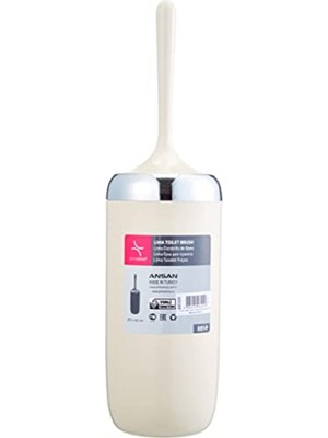 Primanova M-E07-09-P Lima Tuvalet Fırçası, Krom Dekorlu, Bej