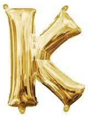 Best Parti 16" Inç 40 cm Folyo Balon Gold Renk ''k'' Harfi