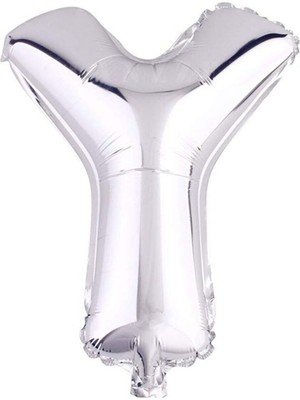Best Parti 16" Inç 40 cm Folyo Balon Gümüş Renk '' Y '' Harfi