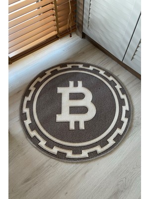 Rugs Modern Mira 847 Bitcoin Logo Yuvarlak Halı