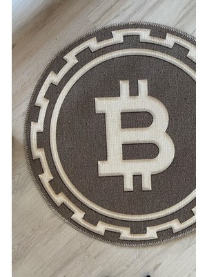 Rugs Modern Mira 847 Bitcoin Logo Yuvarlak Halı