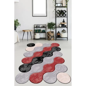 Viyana Home Kaymaz Taban Yıkanabilir Lazer Kesim Salon Halısı Mutfak Halısı Yolluk VHL-HT-877