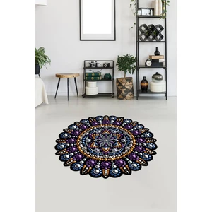 Viyana Home Dijital Baskılı Kaymaz Yıkanabilir Yuvarlak Lazer Kesim Salon Halısı Mutfak Halısı VHL-SD-538