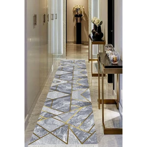 Viyana Home Dijital Baskılı Kaymaz Taban Yıkanabilir Modern Salon Halısı Koridor Halısı Yolluk VHU-HT-1388
