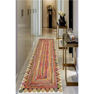 Viyana Home Dijital Baskılı Kaymaz Taban Yıkanabilir Modern Salon Halısı Koridor Halısı Yolluk VHU-SD-450