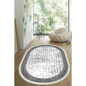 Viyana Home Dijital Baskılı Kaymaz Taban Yıkanabilir Oval Salon Halısı Mutfak Halısı Yolluk VHO-HS-209