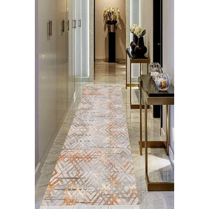 Viyana Home Dijital Baskılı Kaymaz Taban Yıkanabilir Modern Salon Halısı Koridor Halısı Yolluk VHU-HT-1402