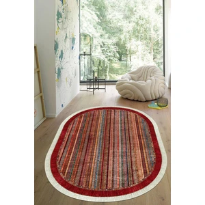 Viyana Home Dijital Baskılı Kaymaz Taban Yıkanabilir Oval Salon Halısı Mutfak Halısı Yolluk VHO-HT-647