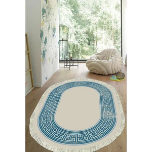 Viyana Home Dijital Baskılı Kaymaz Taban Yıkanabilir Oval Salon Halısı Mutfak Halısı Yolluk VHO-HY-1371