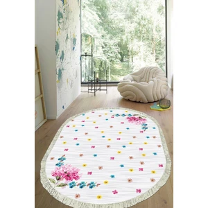 Viyana Home Dijital Baskılı Kaymaz Taban Yıkanabilir Oval Salon Halısı Mutfak Halısı Yolluk VHO-HY-889