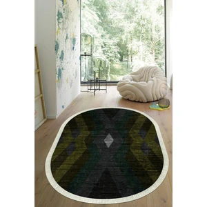 Viyana Home Dijital Baskılı Kaymaz Taban Yıkanabilir Oval Salon Halısı Mutfak Halısı Yolluk VHO-SD-284