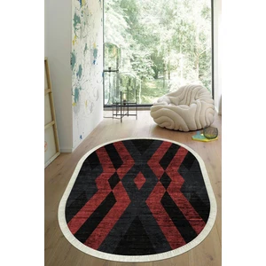 Viyana Home Dijital Baskılı Kaymaz Taban Yıkanabilir Oval Salon Halısı Mutfak Halısı Yolluk VHO-SD-285