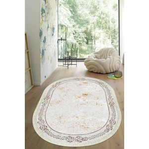 Viyana Home Dijital Baskılı Kaymaz Taban Yıkanabilir Oval Salon Halısı Mutfak Halısı Yolluk VHO-SD-311