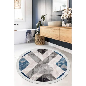 Viyana Home Dijital Baskılı Kaymaz Taban Yıkanabilir Yuvarlak Salon Halısı Mutfak Halısı Paspas VHYU-HT-1389