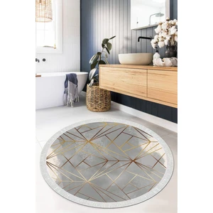 Viyana Home Dijital Baskılı Kaymaz Taban Yıkanabilir Yuvarlak Salon Halısı Mutfak Halısı Paspas VHYU-HT-1382
