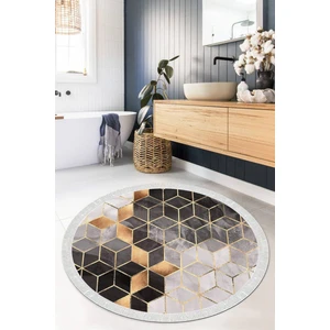Viyana Home Dijital Baskılı Kaymaz Taban Yıkanabilir Yuvarlak Salon Halısı Mutfak Halısı Paspas VHYU-HT-322