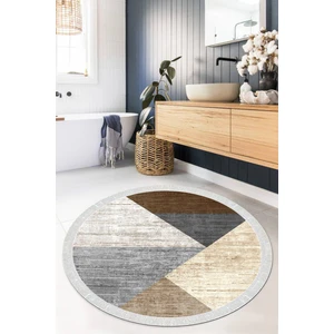Viyana Home Dijital Baskılı Kaymaz Taban Yıkanabilir Yuvarlak Salon Halısı Mutfak Halısı Paspas VHYU-HT-925