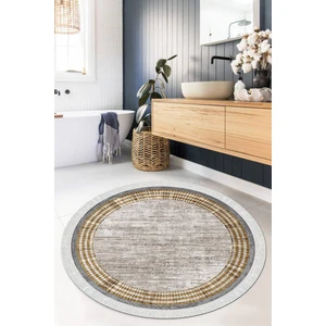 Viyana Home Dijital Baskılı Kaymaz Taban Yıkanabilir Yuvarlak Salon Halısı Mutfak Halısı Paspas VHYU-HT-662