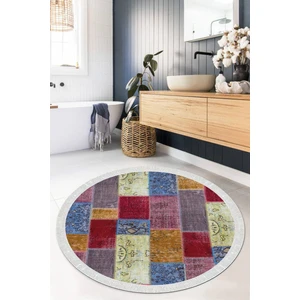 Viyana Home Dijital Baskılı Kaymaz Taban Yıkanabilir Yuvarlak Salon Halısı Mutfak Halısı Paspas VHYU-HT-679
