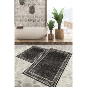 Viyana Home Dijital Baskılı Kaymaz Tabanlı Yıkanabilir 2'li Set Banya Halısı Klozet Takımı Paspas VHKZ-HT-238