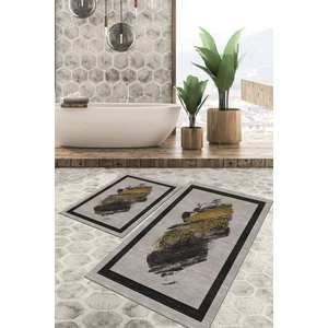 Viyana Home Dijital Baskılı Kaymaz Tabanlı Yıkanabilir 2'li Set Banya Halısı Klozet Takımı Paspas VHKZ-HS-244
