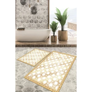 Viyana Home Dijital Baskılı Kaymaz Tabanlı Yıkanabilir 2'li Set Banya Halısı Klozet Takımı Paspas VHKZ-SD-1110