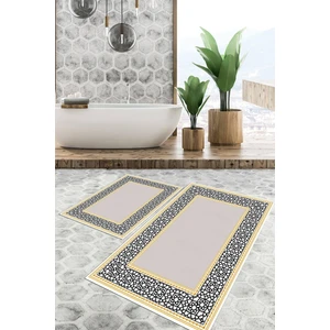 Viyana Home Dijital Baskılı Kaymaz Tabanlı Yıkanabilir 2'li Set Banya Halısı Klozet Takımı Paspas VHKZ-SD-758