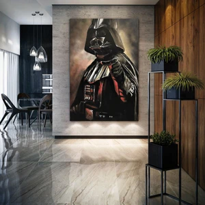 SML Tablo Star Wars Yıldız Savaşları Dart Vader Film Dekor Kanvas Tablo
