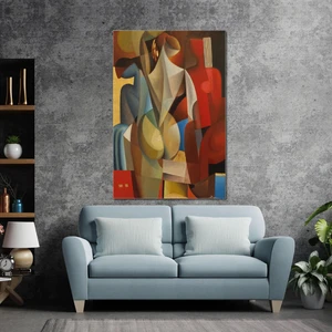 SML Tablo Kübizim Soyut Nü Kadın Dekor Kanvas Tablo