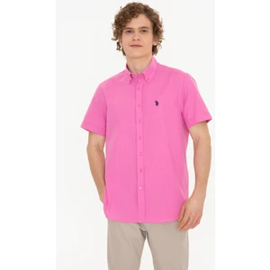 U.S. Polo Assn. Erkek Pembe Kısa Kollu Gömlek 50254416-VR041