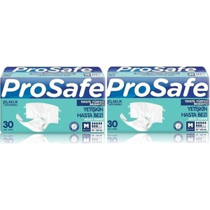Prosafe tekstil Yüzeyli Belbantlı Medium ''m'' Hasta Bezi 30'lu x 2  Adet