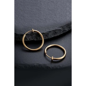 Trend Collection Unisex Gold Cerrahi Çelik Deliksiz Fake Piercing Tragus Helix Küpe