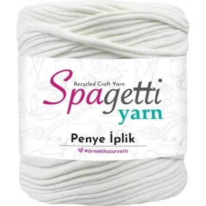 Spagettiyarn Şeker Beyaz Penye Ip