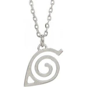 Naruto Konoha Sembol Anime Kolye Klasik Zincir Gümüş Renk